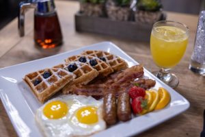 Breakfast Waffles at Hotel Preston Nashville Airport