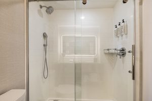 Shower inside Hotel Preston Nashville Airport
